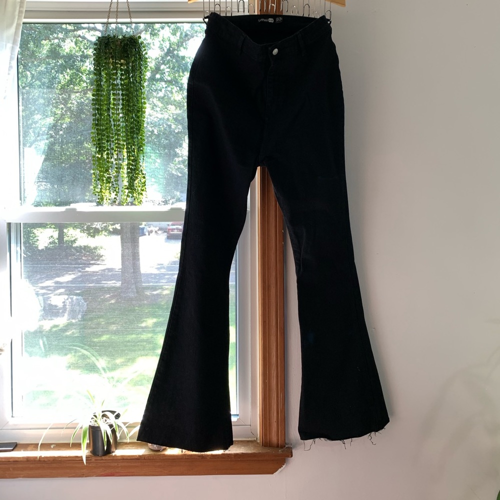 Boohoo Stretch Denim Flare Jeans 90s style